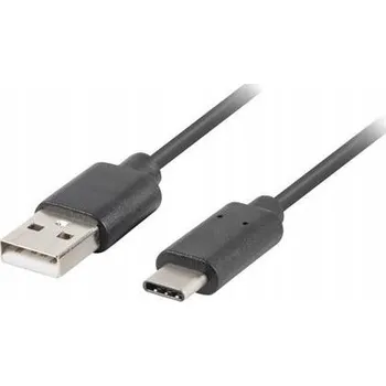 Datový kabel Kabel Lanberg USB - USB typ C 1 m černý