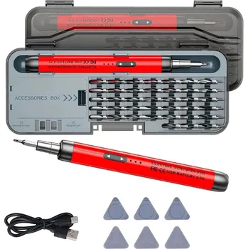 Šroubovák SADA AKUMULÁTOROVÝCH ŠROUBOVÁKŮ ELEKTRICKÝ PŘESNÝ 46 BITŮ POUZDRO