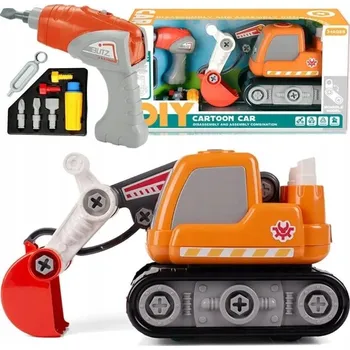 autíčko PÁSOVÝ BAGR K SESTAVENÍ S NÁŘADÍM