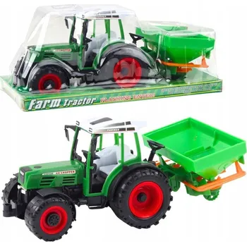 autíčko Traktor Zemědělský Farmářský Se Secím Strojem Zelený