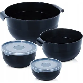 4x Misky KUCHYŇSKÉ pro míchání, mixování, šlehání a skladování – sada mís