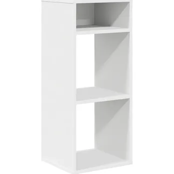 Knihovna Bílá knihovna z dřevěného materiálu, 34 x 31 x 80 cm