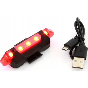 Cyklosvítilna ZADNÍ SVĚTLO NA KOLO 5 LED USB