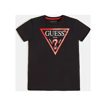 Dámské tričko Guess T-Shirt L73I55 K8HM0 Černá Regular Fit 14Y