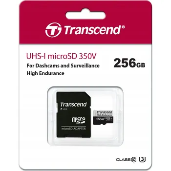 Paměťová karta Transcend microSDXC 350V 256GB Class 10 UHS-I U1