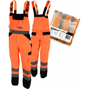 montérky DEDRA PRACOVNÍ KALHOTY S LACLEM REFLEXNÍ ORANŽOVÉ BH81SO2 VEL. XXL/58