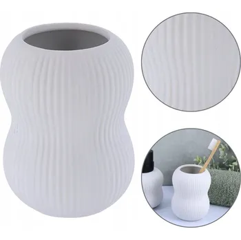 SKLENĚNÝ KELÍMEK DO KOUPELNY NA KARTÁČKY A PASTU, MODERNÍ DESIGN