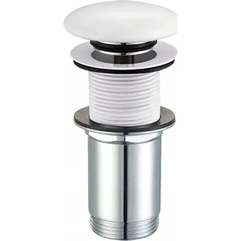 Sifon Zátka klik-klak pro umyvadlo bez přepadu, bílý lesk Omnires A716BP