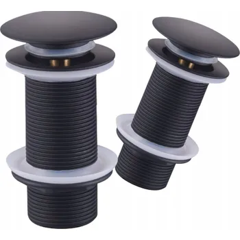 Zátka DURO LUX KLIK-KLAK Velká, pro umyvadlo na desku, černá, prodloužená