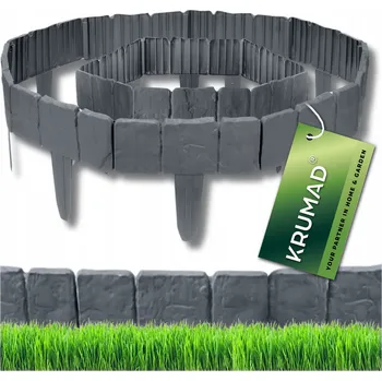 Zahradní obrubník Zahradní palisáda zahradní lem trávníku 250 x 23 cm antracit kámen