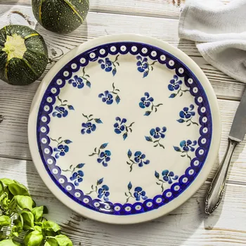 Talíř Mělký jídelní talíř Keramika Bolesławiec 27,5 cm - dek. 890 (druhý druh)