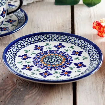 Talíř BOLESŁAWIEC GU-818 DEK. DU60 16 cm - keramický dezertní talíř