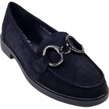 Dámské mokasíny VINCEZA 58235 POLOBOTKY MOKASÍNY SEMIŠOVÉ PLOCHÉ ČERNÉ 37