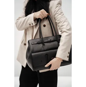 Kabelka MORANTI kabelka z pravé kůže černá