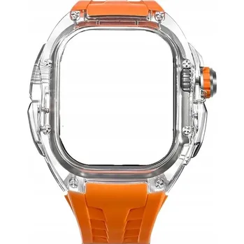 Pouzdro na mobilní telefon Pouzdro Obal s řemínkem pro Apple Watch Series Ultra 2/1 49mm oranžový