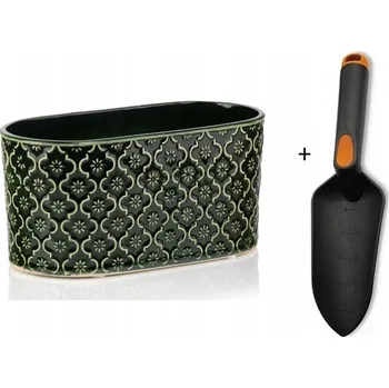 Květináč Květináč 13 cm keramický zelený