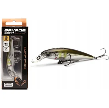 Umělá nástraha Wobler Savage Gear Gravity Twitch SR 8,3cm 10gr Suspending Ayu Chrome