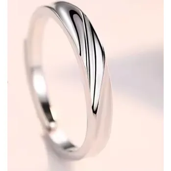 Prsten Stříbrný Prstýnek s Nastavitelnou Velikostí, Nerezová Ocel