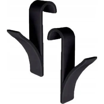 Věšák KOUPELNOVÝ VĚŠÁK ČERNÝ HÁČEK NA RADIÁTOR DRŽÁK NA RUČNÍK 2x