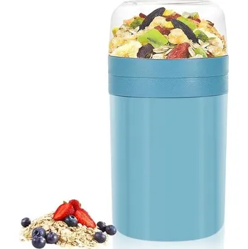 Kelímek na cereálie 520ml+250ml, 2v1 kelímek na jogurt, praktický kelímek na jogurt, kelímek na