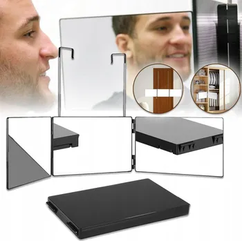 Zrcadlo ZRCADLO 360 STUPŇŮ, 3-CESTNÉ ZRCADLO S HÁČKEM, SKLÁDACÍ ZRCADLO 3-CESTNÉ