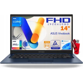 Notebook Notebook ASUS Vivobook X1404VA Intel Core i7 12GB DDR4 512GB SSD FHD IPS W11