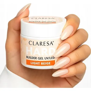 Lak na nehty Claresa HARD&EASY stavební gel na nehty béžový Light Beige 45g
