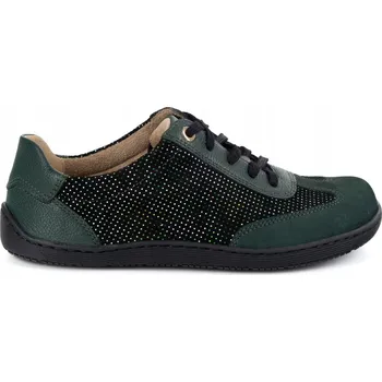 Dámská obuv Dámské barefoot boty kožené minimalistické OLIVIER 1287 zelené 37