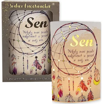 Bytová dekorace Nekupto Svítící lucernička Nikdy není pozdě 13,7 x 20 x 5 cm