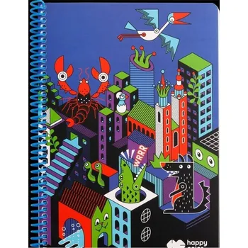 Sešit B5 s linkami Happy Color, 80 listů