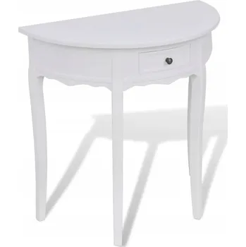 Konferenční stolek Bílý konzolový stolek 80 x 40 x 78 cm, MDF a borové dřevo