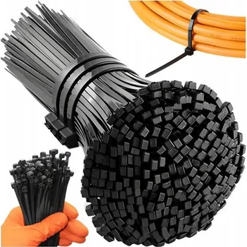 Stahovací páska Sada STAHOVACÍ PÁSKY pásek, černá, 100 kusů , 3,6x200 mm