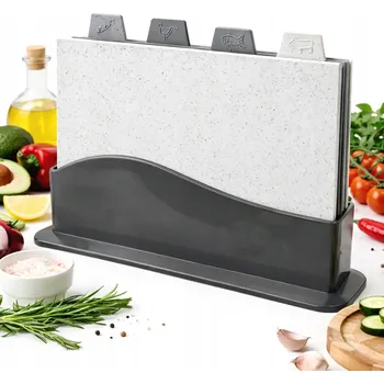 Kuchyňské prkénko PRKÉNKO NA KRÁJENÍ SADA PRKÉNEK NA STOJANU S OZNAČENÍM