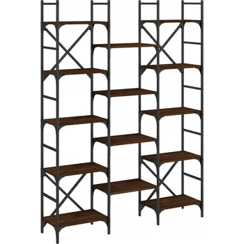 Knihovna Knihovna, regál na knihy, hnědý dub, 127,5 x 28,5 x 172,5 cm