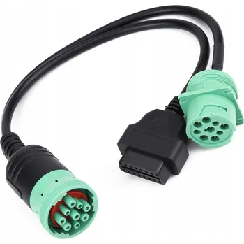 Autoelektronika DIAGNOSTICKÝ KABEL 9 PIN NA OBD2 ADAPTÉR OBDII Y 16 PIN MUŽ NA SAMICI