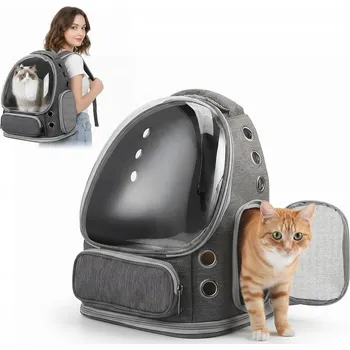 Obraz PŘEPRAVKA PRO PSA A KOČKU PRŮHLEDNÝ CESTOVNÍ BATOH S VENTILACÍ