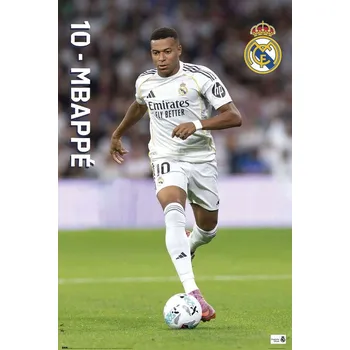 Obraz Plakát Real Madrid 2025/2026 Mbappé bez rámu 61 x 91,5 cm