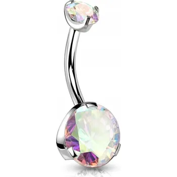 Piercing Titanový piercing do pupíku 1,6/10 s opalizujícím efektem