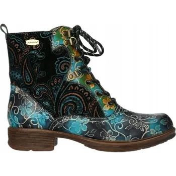 Dámská zimní obuv Dámské kotníkové boty kožené, plochý podpatek Laura Vita ANITAO 05 BLEU modré, velikost 38