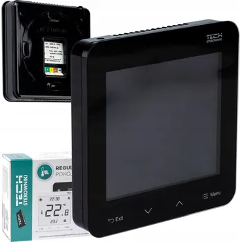 Termostat Drátový pokojový termostat TECH R-12S černý
