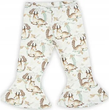 Legíny zvonového střihu pro holčičku s lesním motivem Nicol, vel. 62