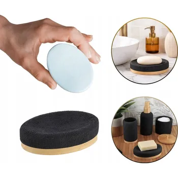 MÝDLENKA DO KOUPELNY NA MÝDLO NA UMYVADLO TRVANLIVÁ S BAMBUSEM ČERNÁ