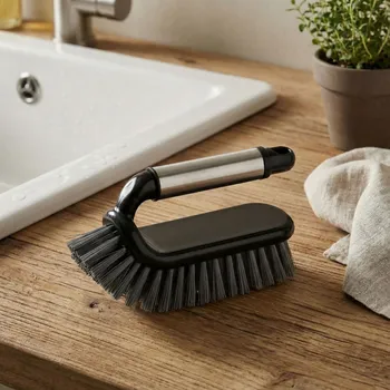 Kartáč na nádobí Kartáč na drhnutí typu žehlička Tadar 15,5 x 5 x 9 cm černý