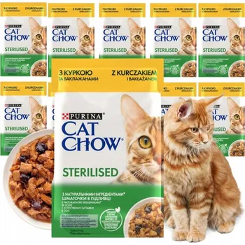 Krmivo pro kočku Krmivo KRMIVO PRO KOČKY PURINA CAT CHOW ADULT HOVĚZÍ S LILKEM PŘÍRODNÍ 85 g