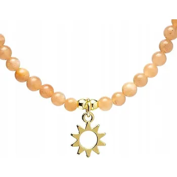 Náhrdelník Nastavitelný náhrdelník s kamenem slunce a přívěskem ve tvaru slunce