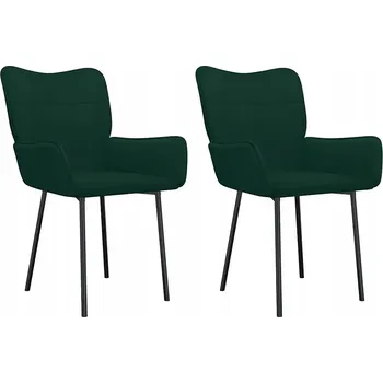 Jídelní židle Jídelní židle z aksamitu, tmavě zelené, 55x58,5x81,5 cm