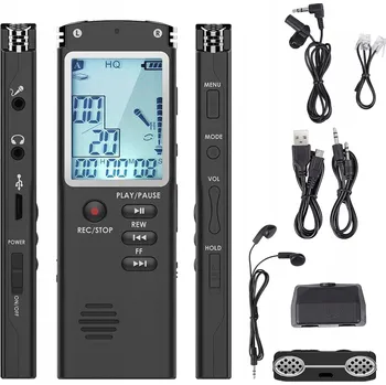 Diktafon Digitální diktafon COVVY 8 GB audio, s funkcí rozpoznávání řeči