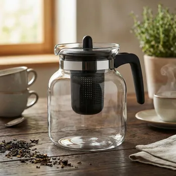 Konvice na čaj Skleněná konvice na čaj s infuzérem TADAR Rubinio 1,5 l
