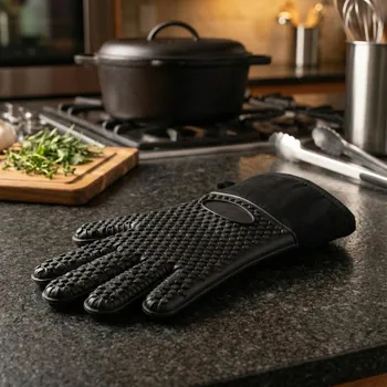 Chňapka Kuchyňská rukavice Tadar Silico černá
