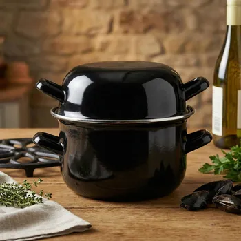 Hrnec Smaltovaný hrnec na mušle, slávky a mořské plody Tadar 2v1